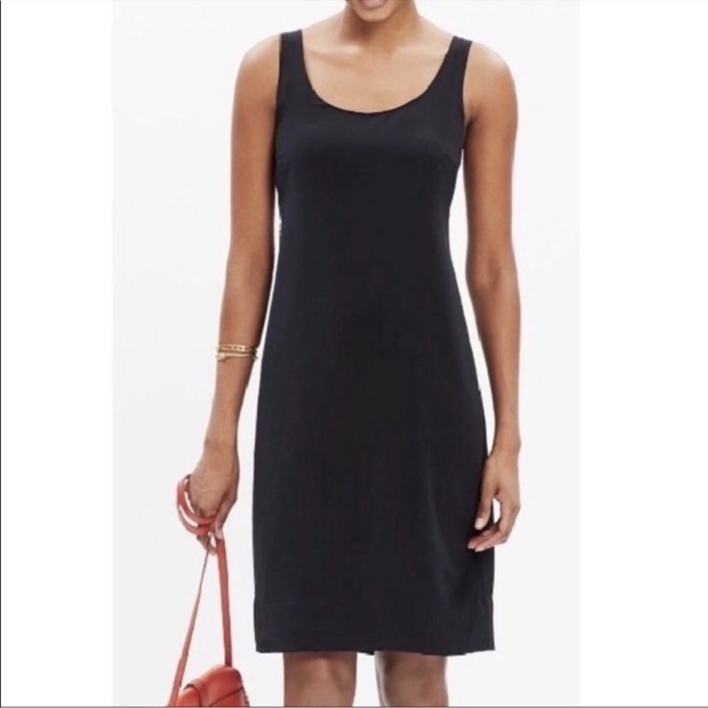Madewell mini dress cocktail dress casual neutral 100% silk open back Sz Xs